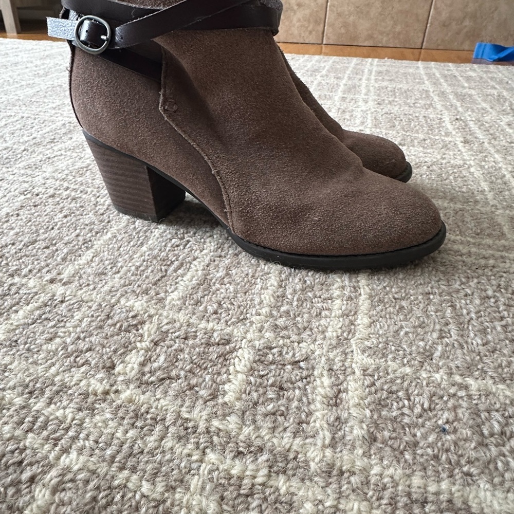 Brown Suede Ankle Boots